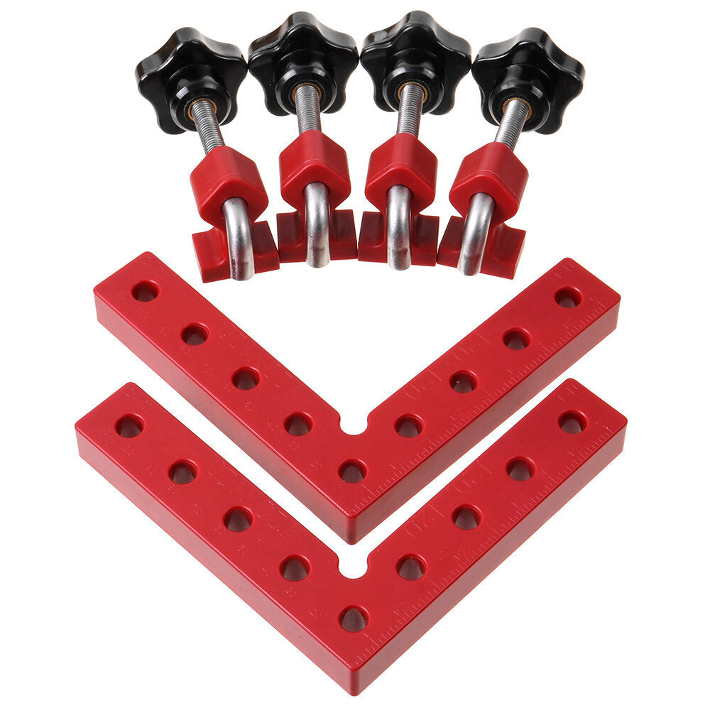 90° Right Angle Positioning Clamp Set for Woodworking - 120/160MM L-Shaped Fixture for DIY Projects and Assembly Tools