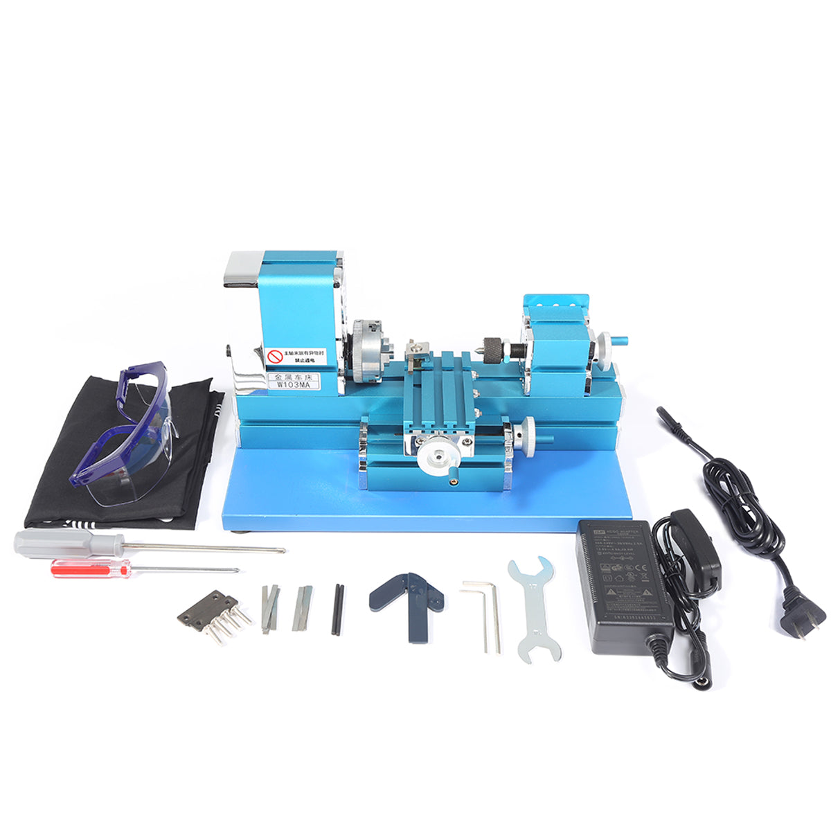 60W 20000rpm Universal Mini Wood Lathe Machine Wood Turning Lathe Motorized Metalworking DIY CNC Tool