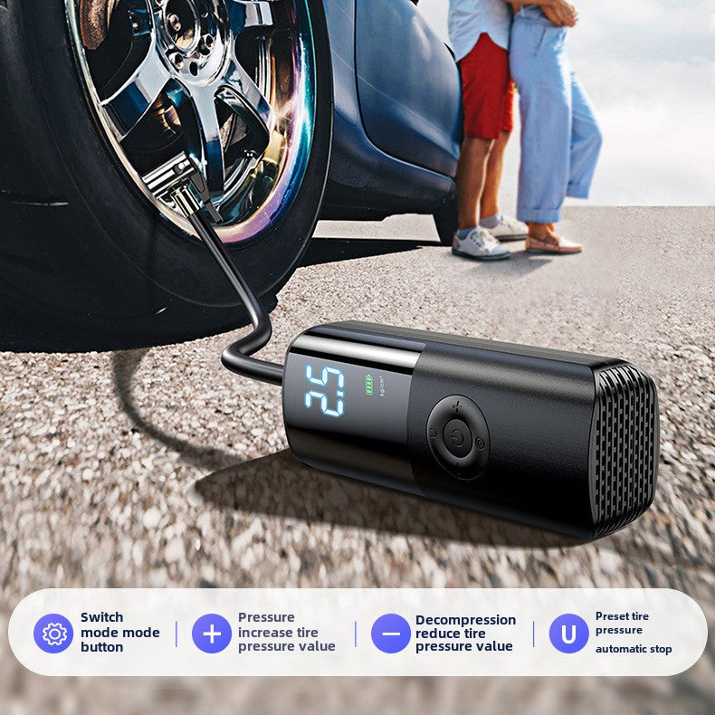150PSI Wireless Air Pump 35W Power 4000mAh Battery Type-C LED Display 0.5KG Lightweight Mini Bike Pump for Car Bicycle Electric Scooter Basketball