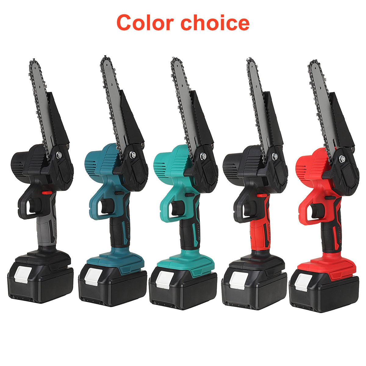 88VF 4/6 Inch Cordless Electric Chain Saw Kit One-Hand Saw Mini Portable Woodworking Wood Cutter