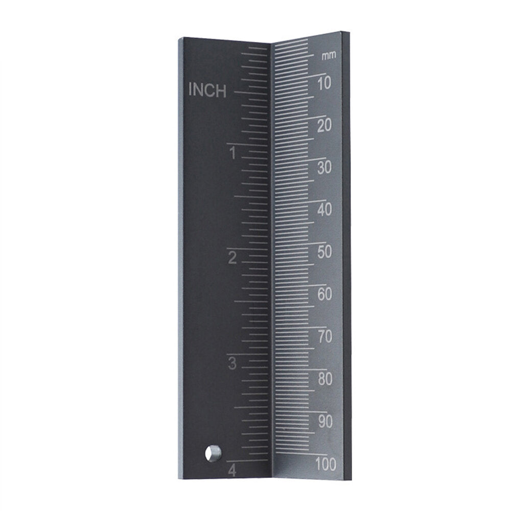 Aluminum Alloy Drill Bit Depth Stop Collar Locator with Magnetic Tool, Dual-Sided Scale, 0-100mm Measuring Range