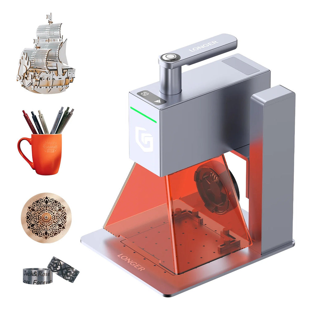 6W Portable Laser Engraver Ultra-Fast 5000mm/s Speed High Precision 0.05mm User-Friendly App Control Wood Metal Engraving