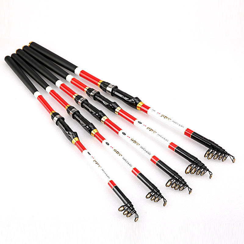 2.1m/2.4m/2.7m Carbon Fiber Fishing Rod Telescopic Fishing Pole Fishing Tackle Sea Rod