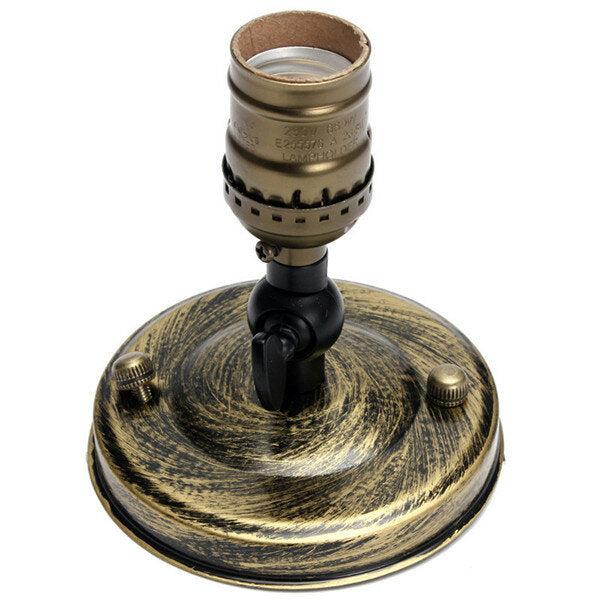 E27/E26 Edison Vintage Light Bulb Socket Silver/Golden/Green Patina/Black Holder 110-240V