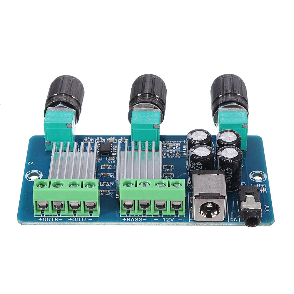 20W+10W+10W 2.1 Channel Stereo Audio Digital Power Amplifier Board Bass Subwoofer AMP Aplificador Audio DC 12V