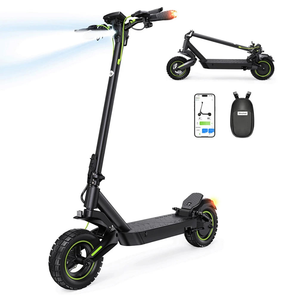 Folding Electric Scooter 48V 15Ah Battery 1000W Motor 25KM/H 10 Inch Tire 60KM Range 150KG Load Capacity Commuter Moped