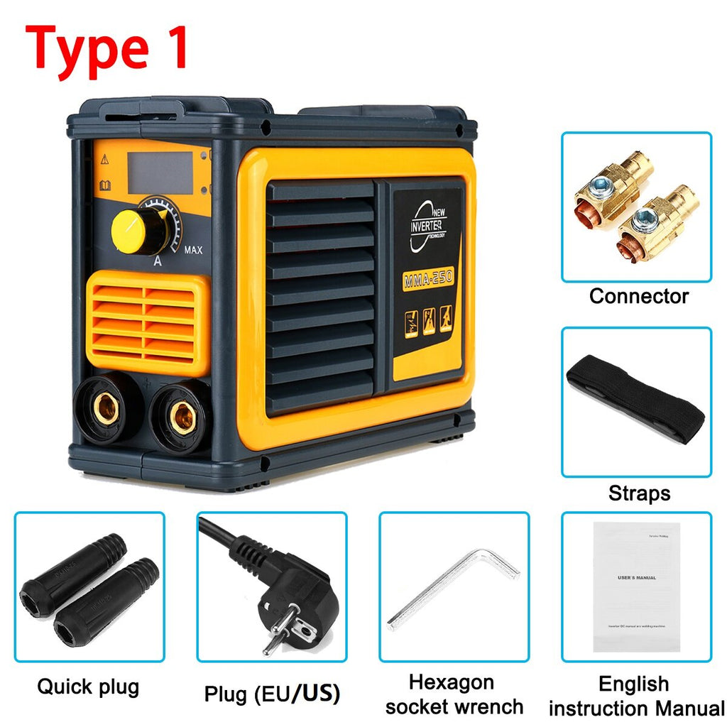 220V 250A Handheld Electric Welder MMA Inverter ARC IGBT Welding Machine Tool