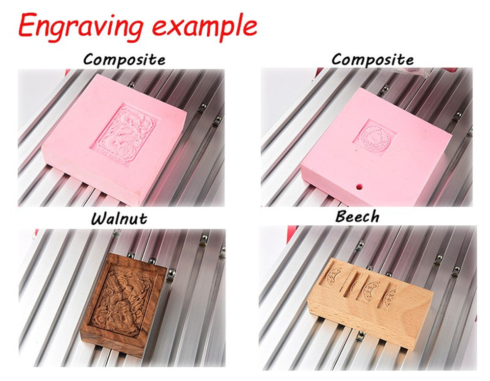 Red 1419 3 Axis Mini DIY CNC Router Engraving Machine Standard Spindle Motor Wood Carving Milling Woodworking Engraver