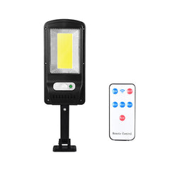 LED Solar Power Street Light PIR Motion Sensor Wall Lamp w/Remote Waterproof
