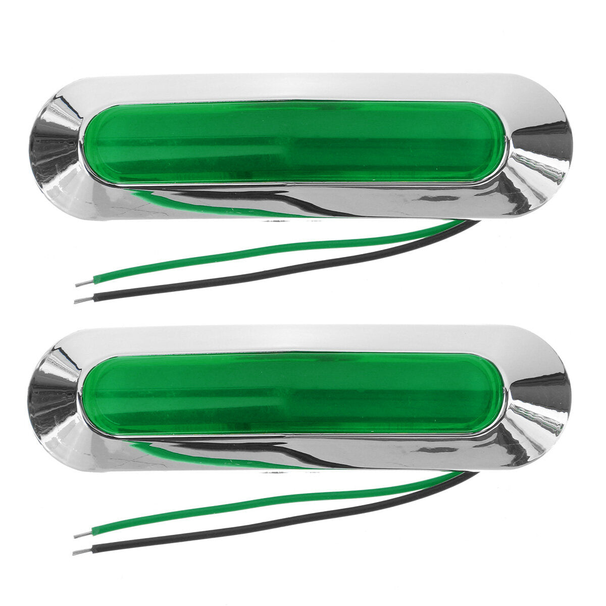 2PCS 12-24V 6 LED Side Marker Light Position Lamp For Car Truck Trailer Lorry Boats