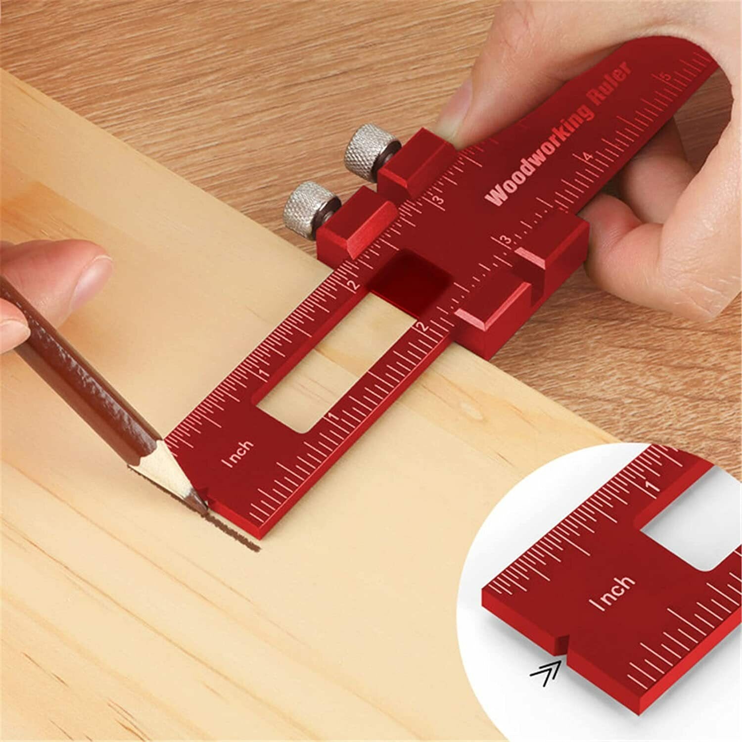 3pcs Aluminum Alloy Precision Pocket Ruler Set for Woodworking & Carpentry - 6", 8", 12" Measuring Gauges