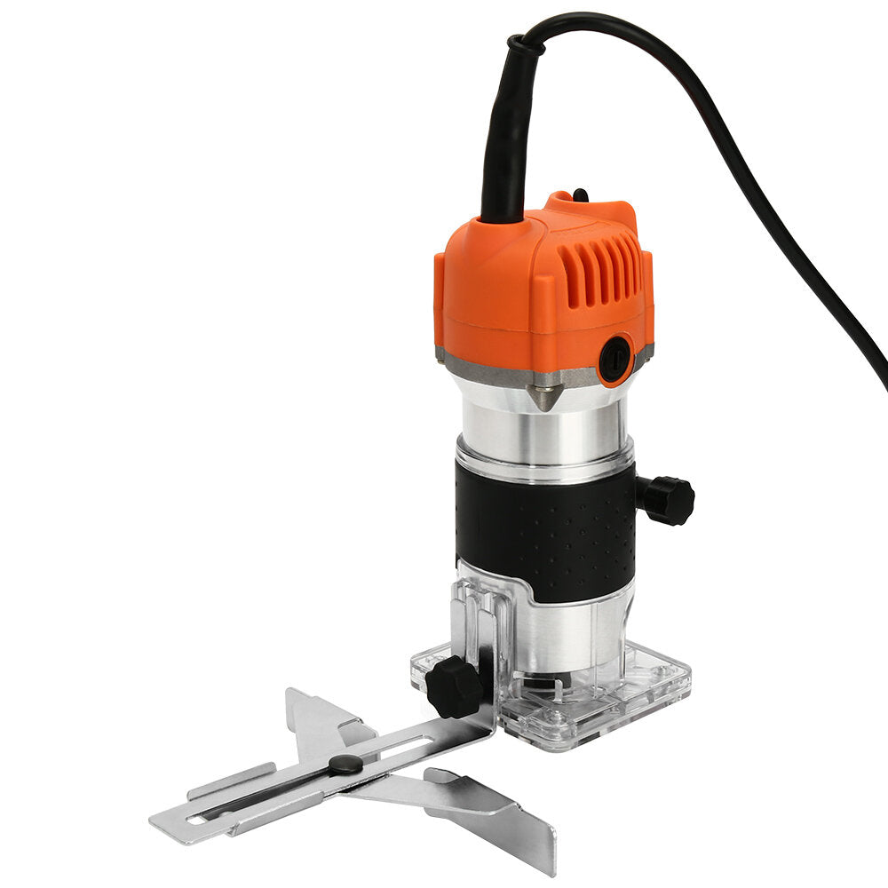 800W 110V/220V Electric WoodTrimmer 6.35mm Steel Chuck For Wood Router Chamfering Grooving Curve Cutting Woodworking Planing