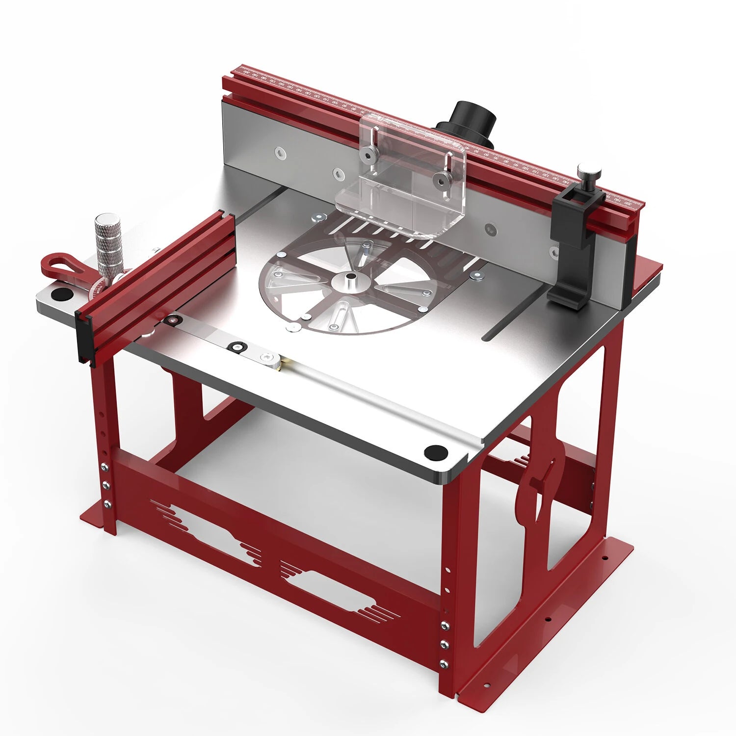 Bench Top Router Table Workbench with Miter Gauge / Profile Fence System / Dust Collection Port for Most Routers