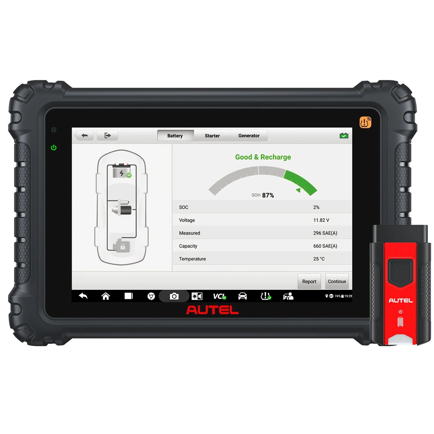 Diagnostic Tool 10 Android 8-Inch Screen 16MP Camera CAN FD DoIP TPMS Solution 3000+ Active Tests 36+ Reset Functions