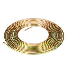 25ft Roll of 3/16'' Plated Brake Line Tubing OD Copper Nickel With 16x Tube Nuts