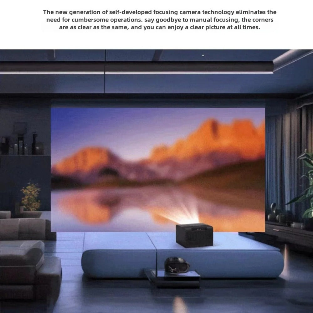 Android 12 LED Projector 800 ANSI Lumens 1080P 4K Support, WiFi 6, Dual 8W Speakers, Auto Focus, Keystone Correction, Portable Home Theater