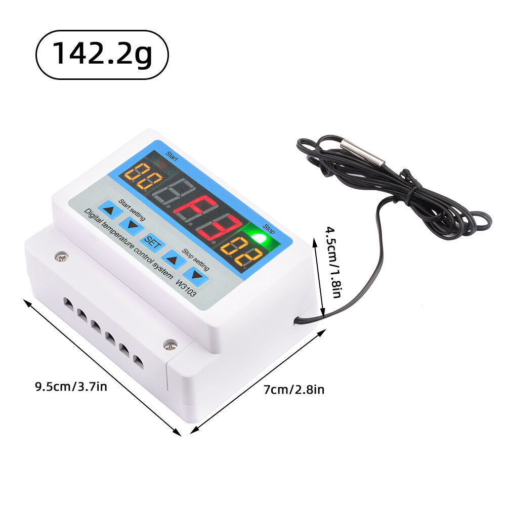 Digital Thermostat High Power 30A Automatic Adjustable Temperature Controller Switch 12V24V220V