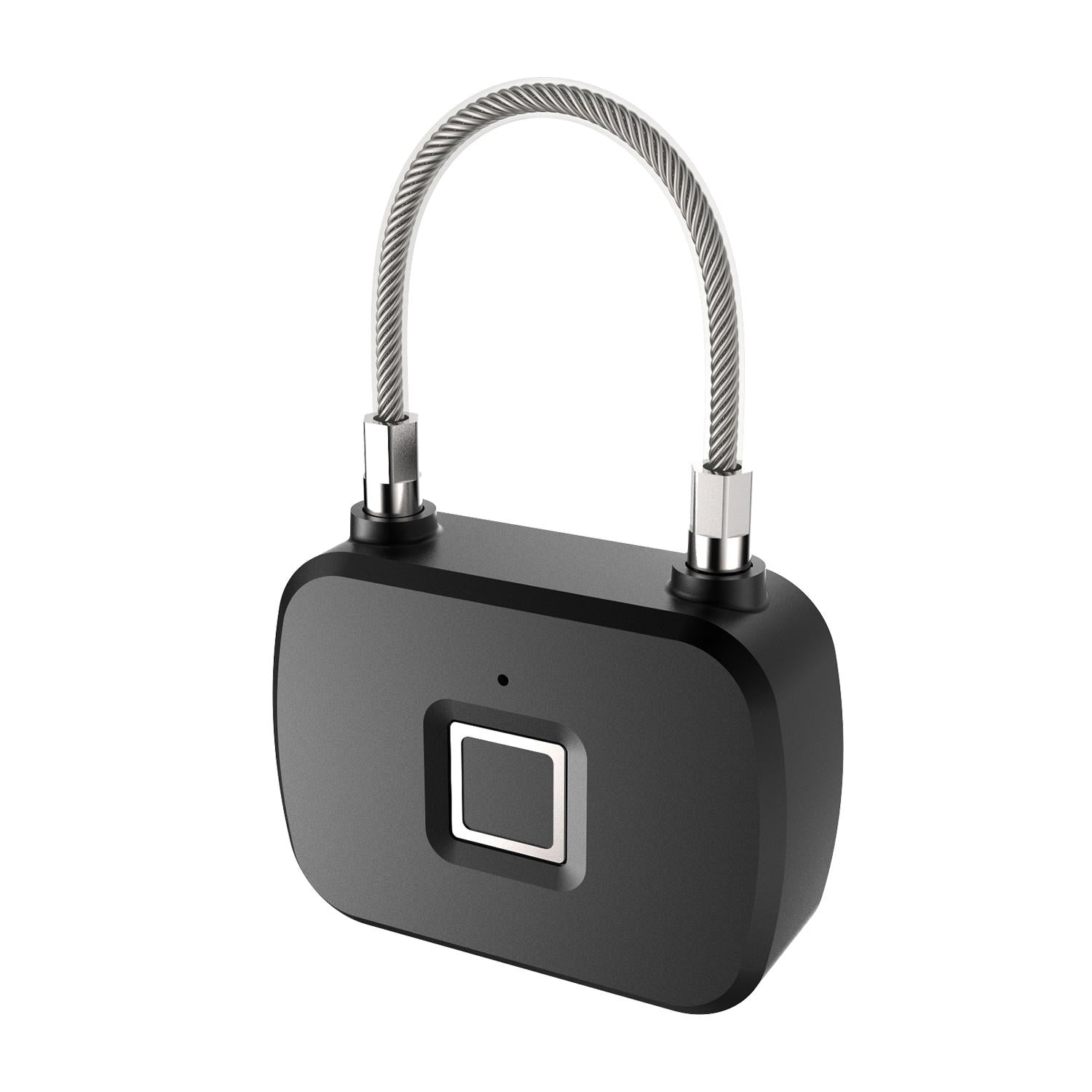 Fingerprint Security Keyless Lock Plastic Three Color Light Wire Rope Lock 3M 10 Sets of Fingerprint lock Induction