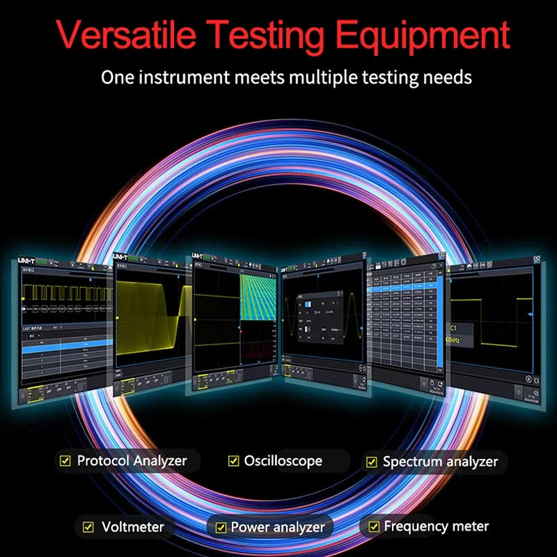 Oscilloscope 2/4 Channels 150MHz Bandwidth 12-bit ADC 1.25GSa/s Sampling Rate Large Storage Depth High-Definition Touch Screen
