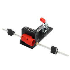 Heavy Duty Aluminum Pocket Hole Jig with Adjustable Depth, Dust Spout, and Versatile Supports for Woodworking