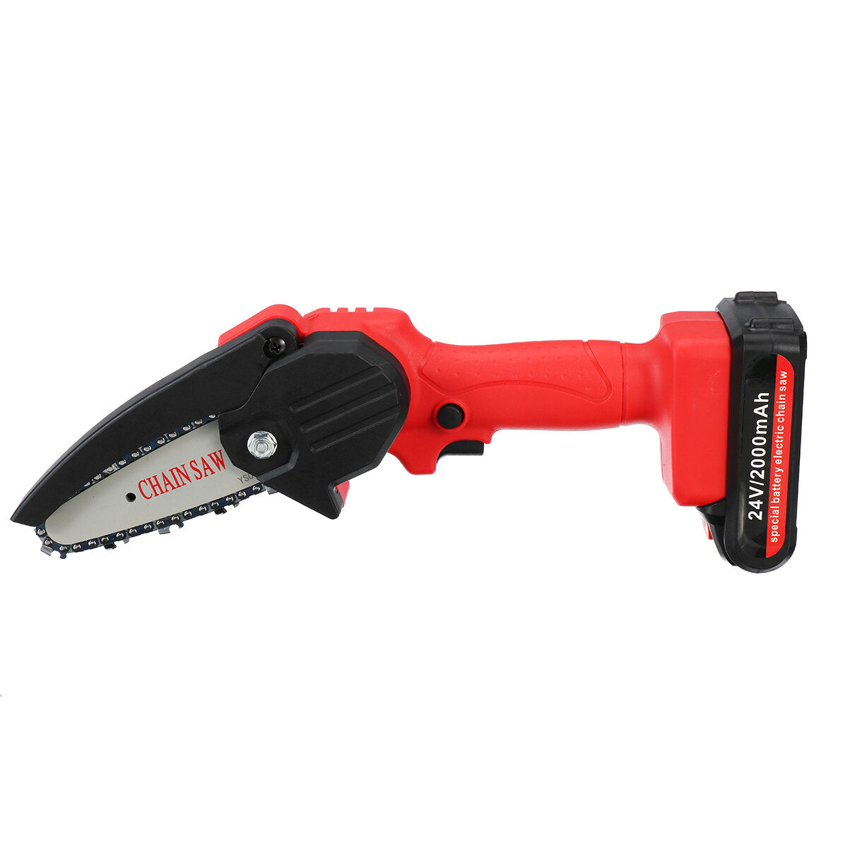 24V 2000mAh Mini Portable Electric Chain Saw Woodworking Wood Cutting Tool