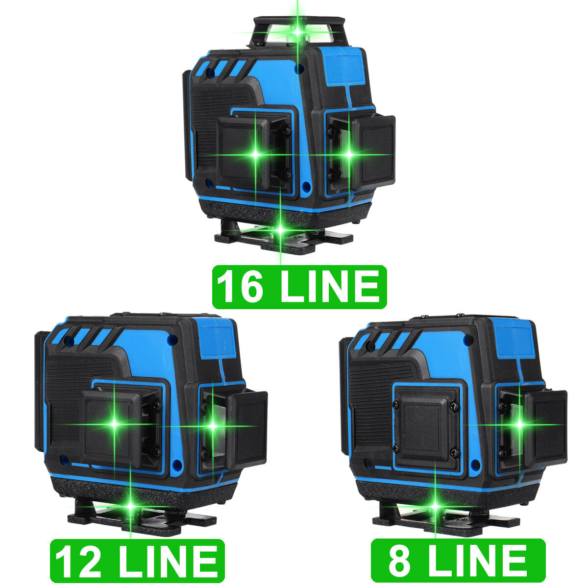 16/12/8 Line 360 Horizontal And Vertical Laser Level Self-Leveling Measurement Super Strong Green Laser