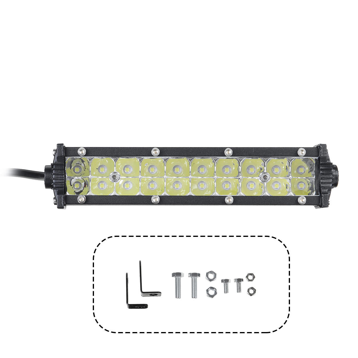 20 Inch 10V-30V 6000K 180W Double Row LED Work Light Bar Spot Beam Waterproof For Offroad Truck Boats