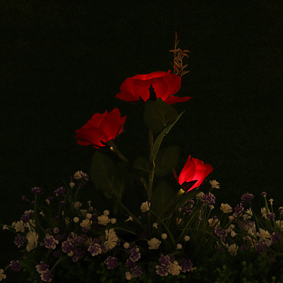 3W Solar Powered 12 LED Lawn Light Outdoor Waterproof IP65 Garden Path Landscape Lamp