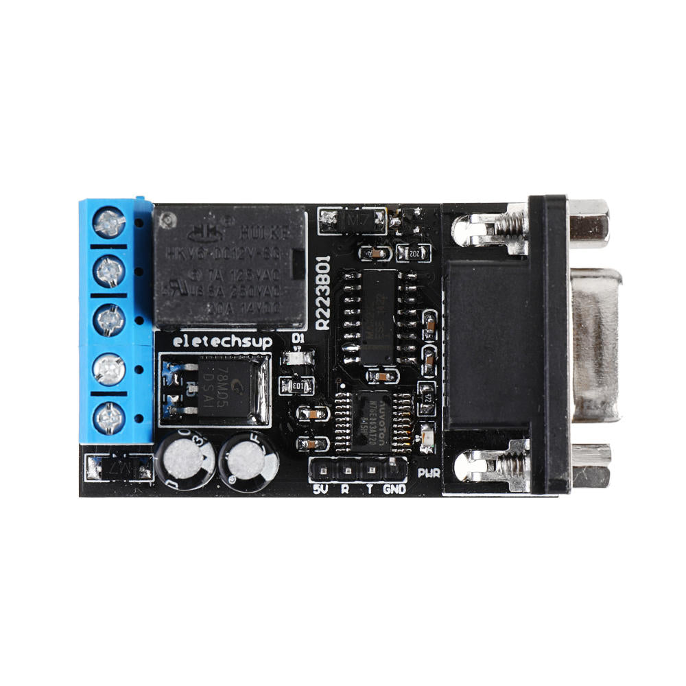DC 12V RS232 Serial Port Delay Relay Switch Module PC COM DB9 ARM MCU UART Remote Control Board