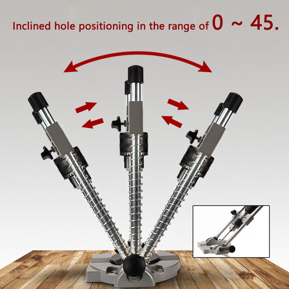 Multi-Angle Drilling Tool with Electric Drill Stand - Compact, Versatile, Durable for Woodworking Projects