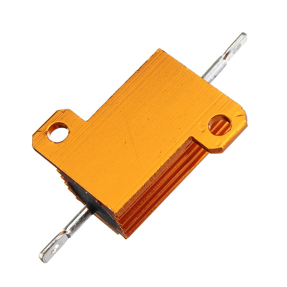 RX24 25W 1KR 1KRJ Metal Aluminum Case High Power Resistor Golden Metal Shell Case Heatsink Resistance Resistor