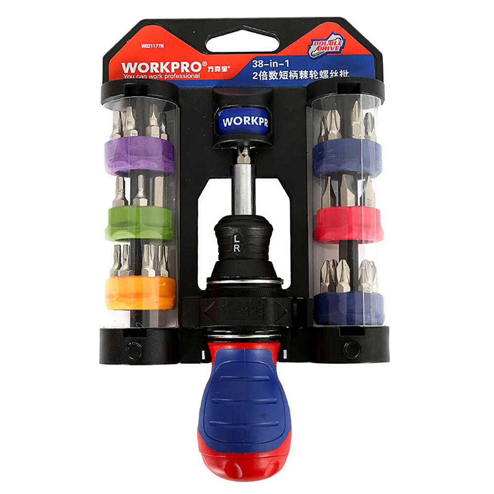 38 in 1 Multifunction Screwdrivers Kit Double Speed Ratchet Screwdriver DIY Repair Tool