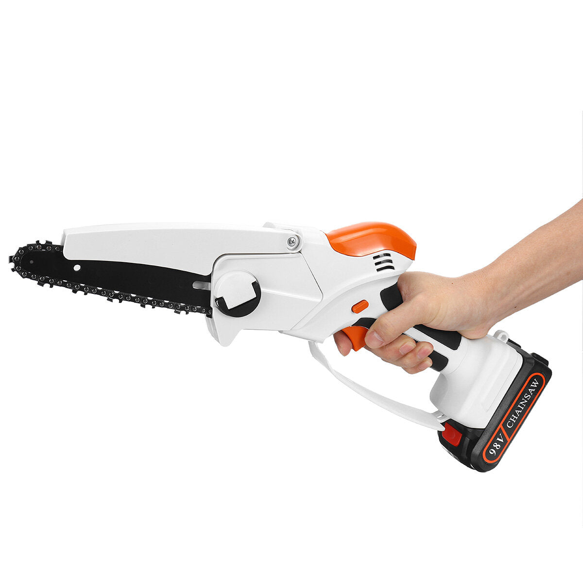 6 Inch Portable Electric Chain Saw Mini Cordless Rechargeable Woodworking Wood Cutting Tool