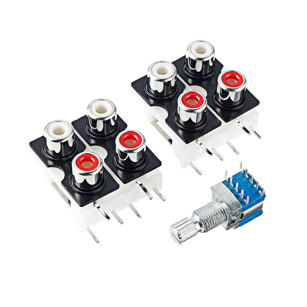 DC 7V-24V Audio Input Switch Board Four-way Audio Source Switch Board Audio Signal Input Switch Board Switch Relay DIY Kit