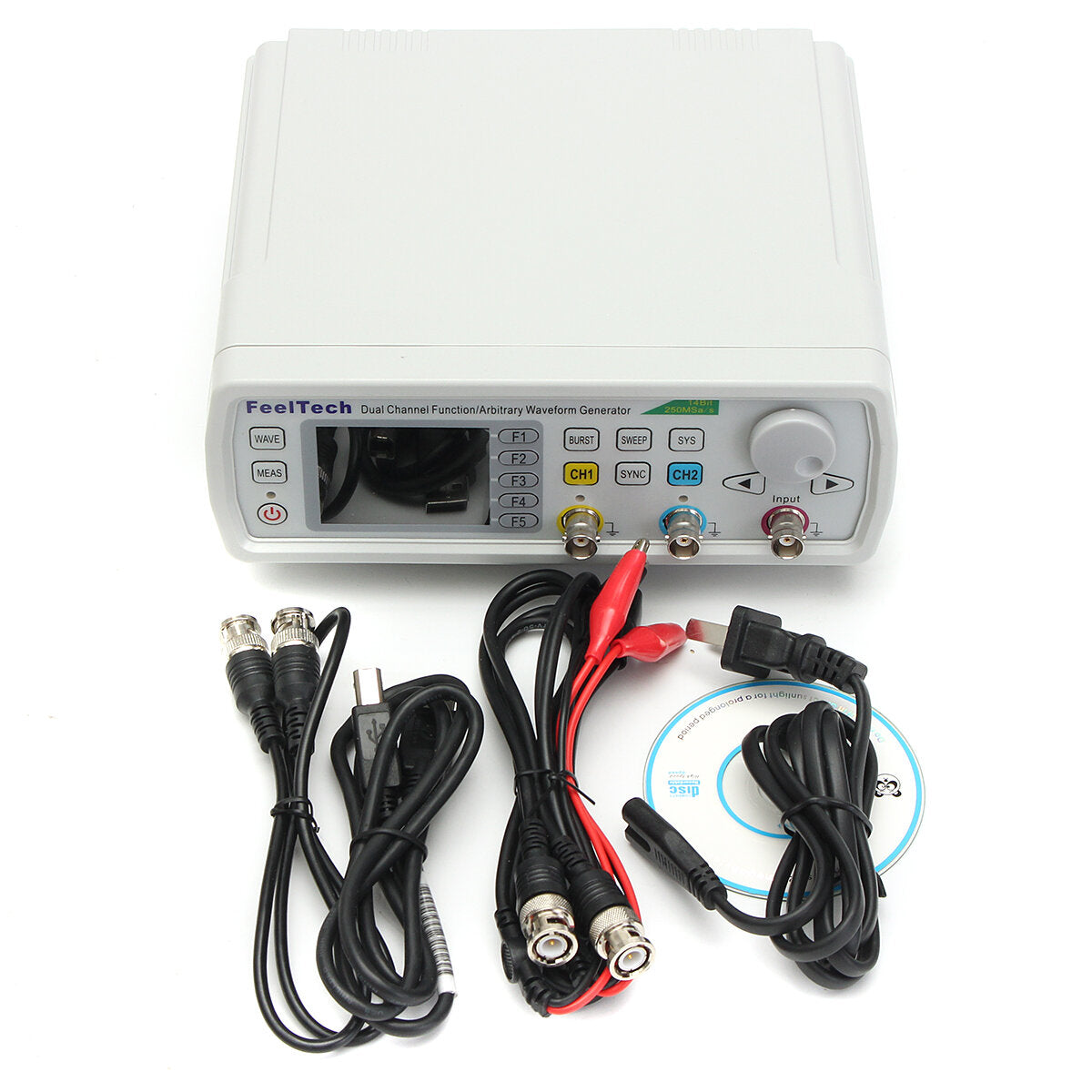 Digital 30MHz 60MHz Dual Channel DDS Function Arbitrary Waveform Signal Generator Frequency Meter