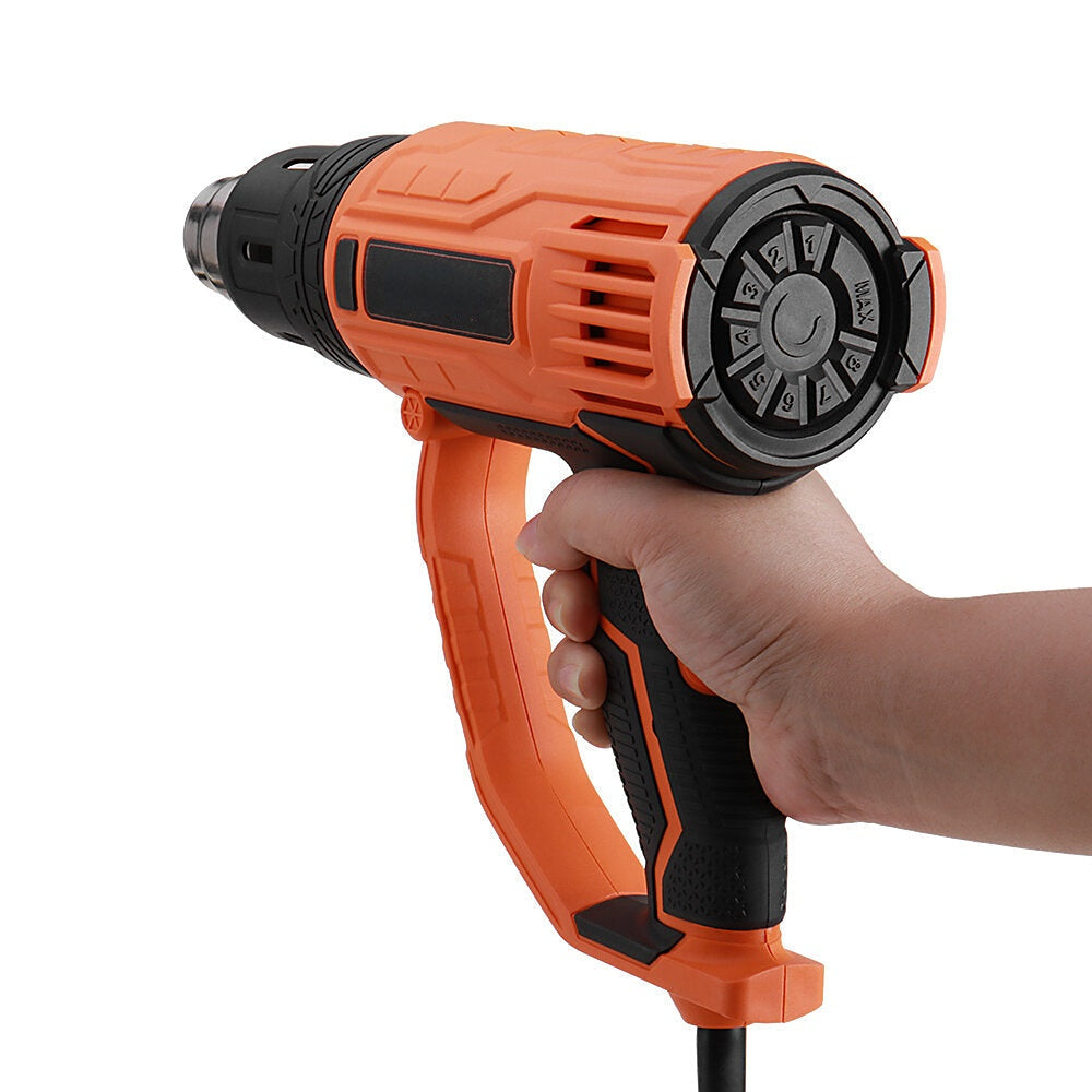2000W HotAirGuns 8 Levels Temperature 3Modes Heat Guns Kit W/ 4 Nozzles for Stripping Paint Removing Rusted Bolt Shrinking PVC