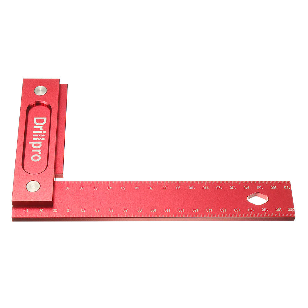 150/200mm Metric Precision Woodworking Square Aluminum Alloy Wide Seat Scribing Tool L 90 Right Angle Ruler