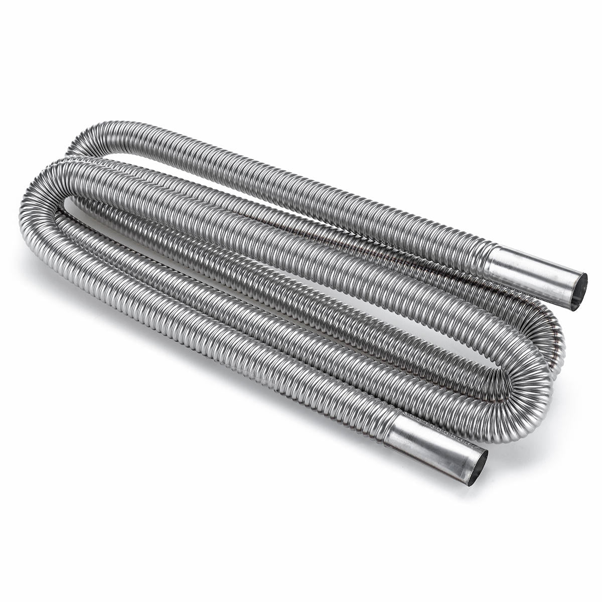 Stainless Steel Exhaust Muffler Pipe Car Parking Air Heater Tank Diesel Gas Vent Hose 250cm