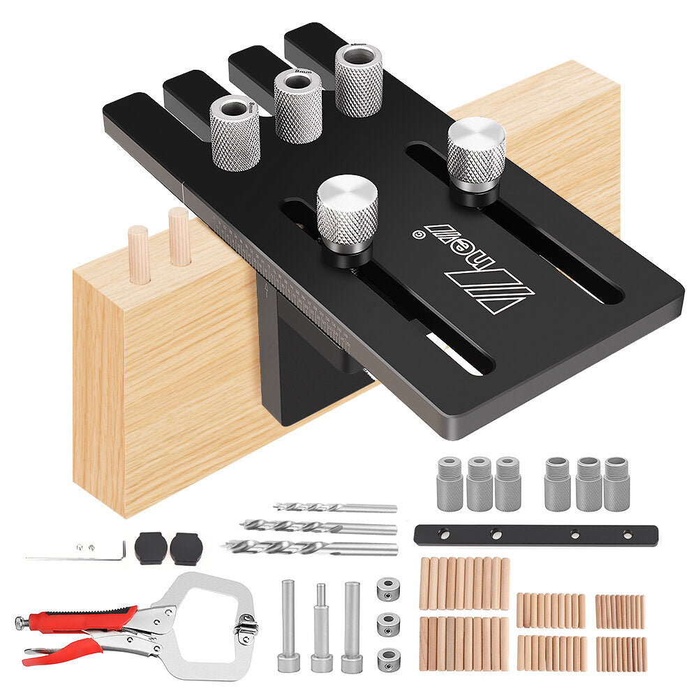 Precision Hole Driller Tool - Durable Aluminum & Stainless Steel, Micro-Adjustment, 2-in-1 for Woodworking Projects