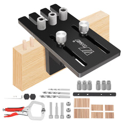 Precision Hole Driller Tool - Durable Aluminum & Stainless Steel, Micro-Adjustment, 2-in-1 for Woodworking Projects