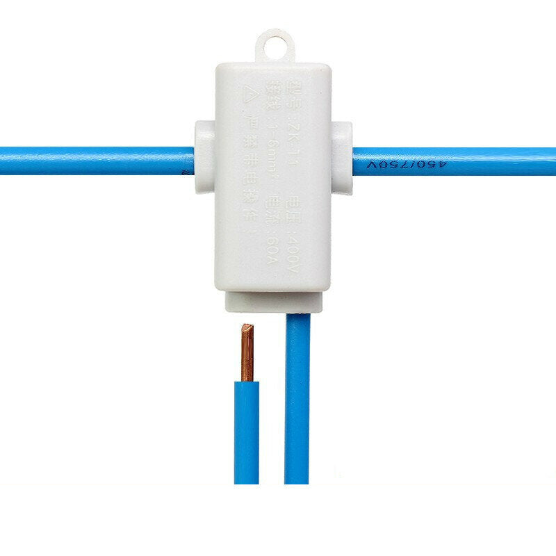 T-type Wire Clamp Splitter High-power Connector 6 Flat Wire Terminal Block 1 Point 2 Three-way Connector