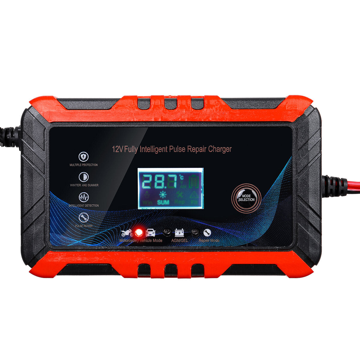 12V/24V QC3.0 Waterproof Motorcycle Dual Usb Charger LED Volt Meter VoltmeterSocket