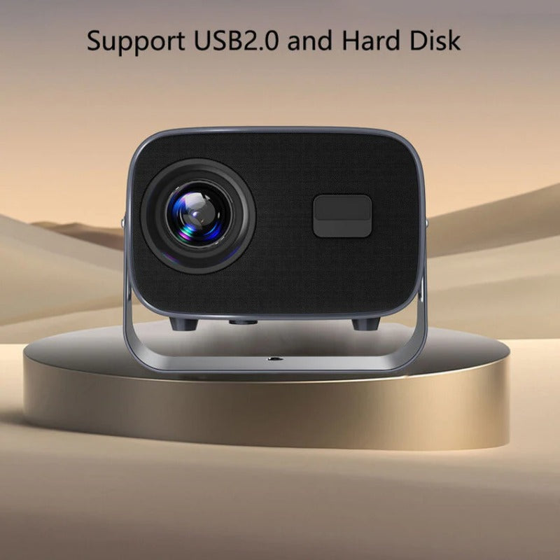 Mini LED Projector, Android 11.0, 1080P, Dual 5G WiFi, 390 ANSI Lumens, 160" Screen, Portable Outdoor Movie Theater