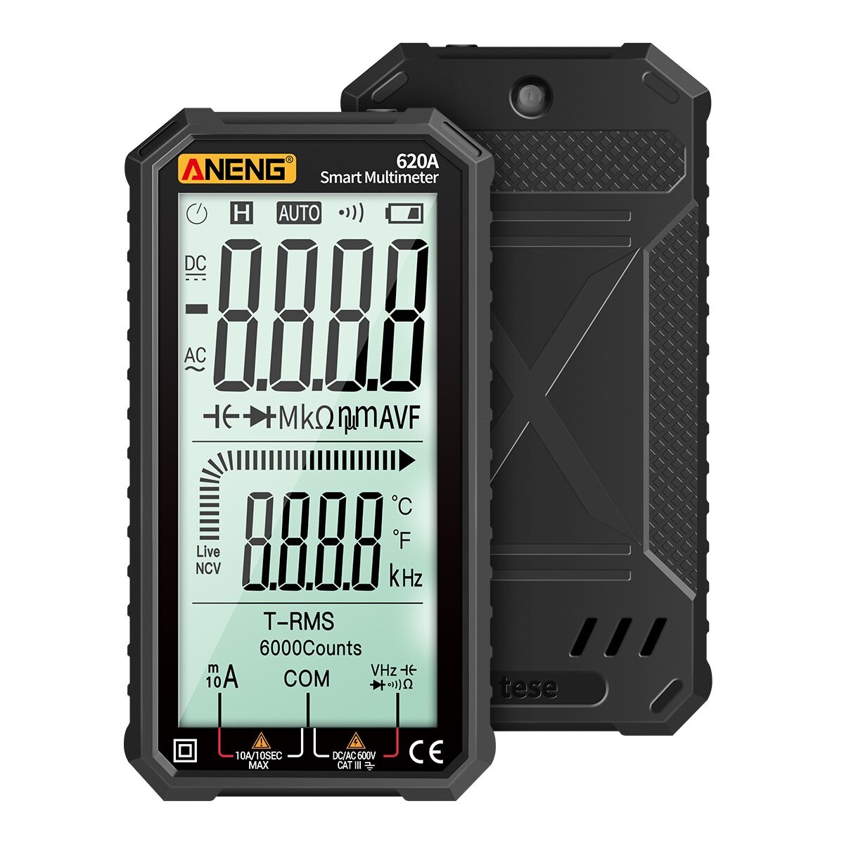 4.7 inch Large LCD Screen Automatic + Manual Intelligent True RMS Digital Multimeter Resistance Diode Capacitance Temperature Frequency Test