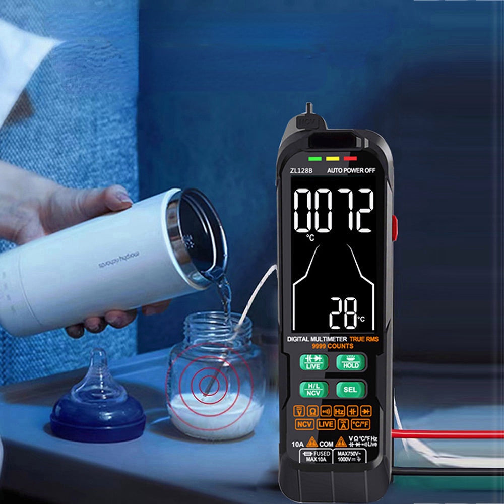 Digital AC DC Current Voltage Tester With Capacitance Temp Auto Range