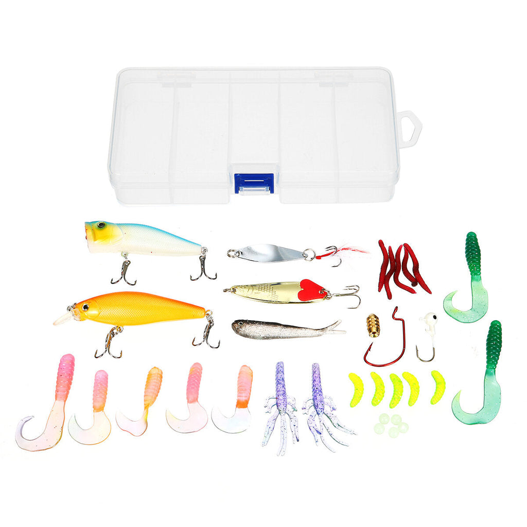 18/20/22/28/29/33 Pcs Fishing Lure Set Fish Bait And Fish Hook Set Multifunctional Fishing Accessories With Box