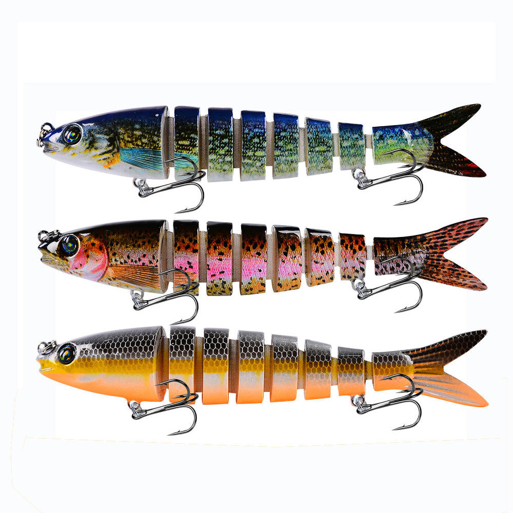 1PC 135mm 19g Multi Hard Bait Sea Fishing Lure 4D Fish Lures With 2 Hooks