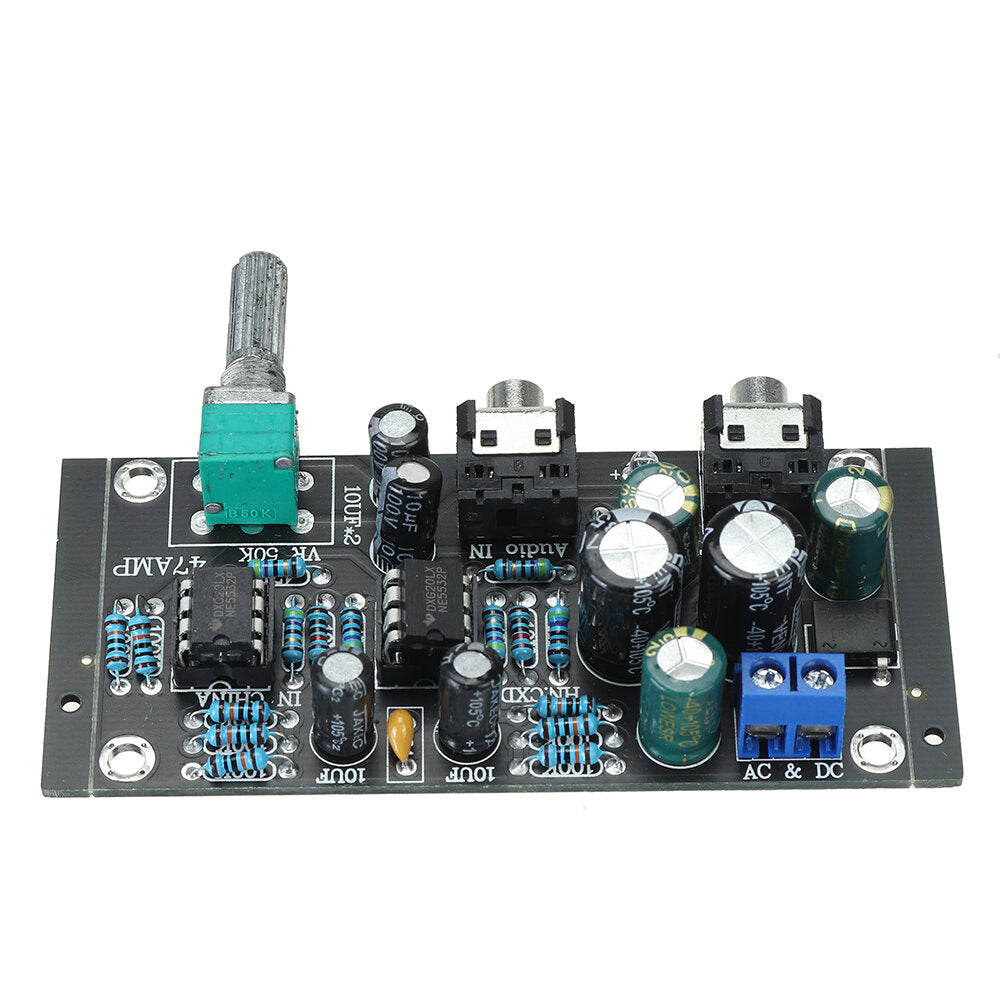 AC 6V~18V/ DC9-24V Dual-channel Single Power Supply 47 Amplifier Board Circuit Board PCB Module