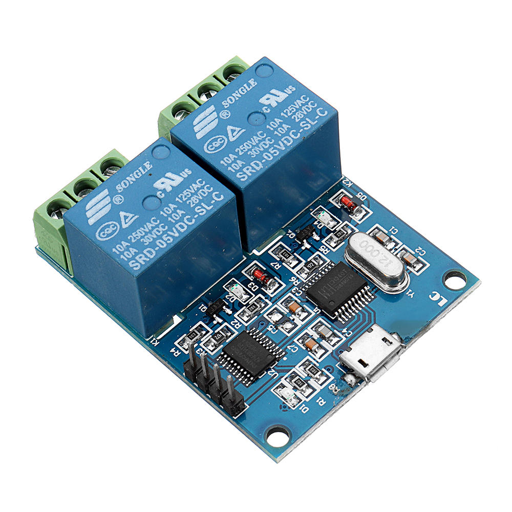 Dual Channel USB Relay Module USB Intelligent Control Switch