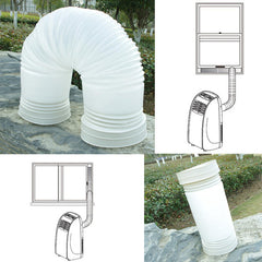 150cm Flexible Portable Exhaust Hose PVC Tube Fits Air Conditioner 5" Dia Vent Hose